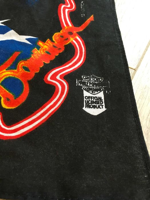 Harley Davidson Eagle Bandana Scarf  Vtg Made In USA шал