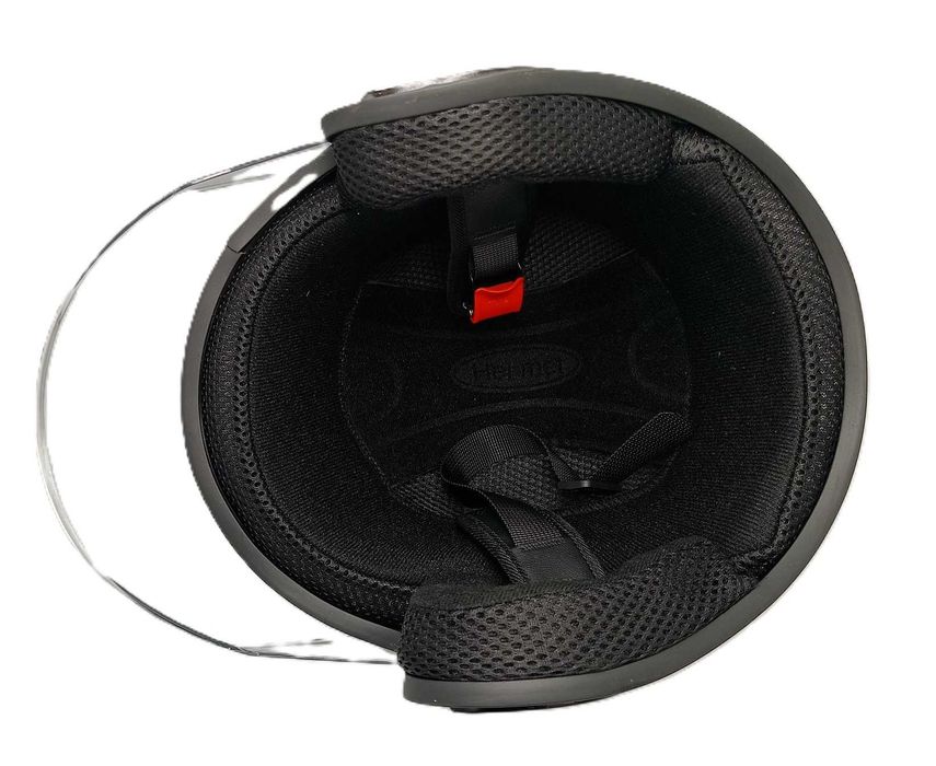 Отворена каска за скутер черен гланц 02021