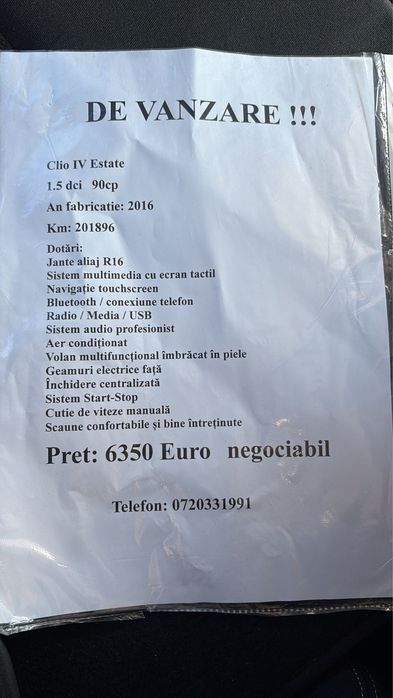 De VANZARE Clio IV ESTATE