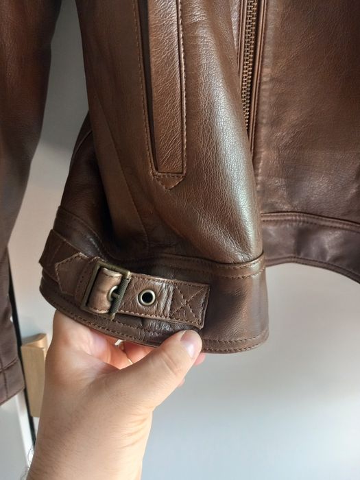 Geaca piele naturala Mango XXL barbati