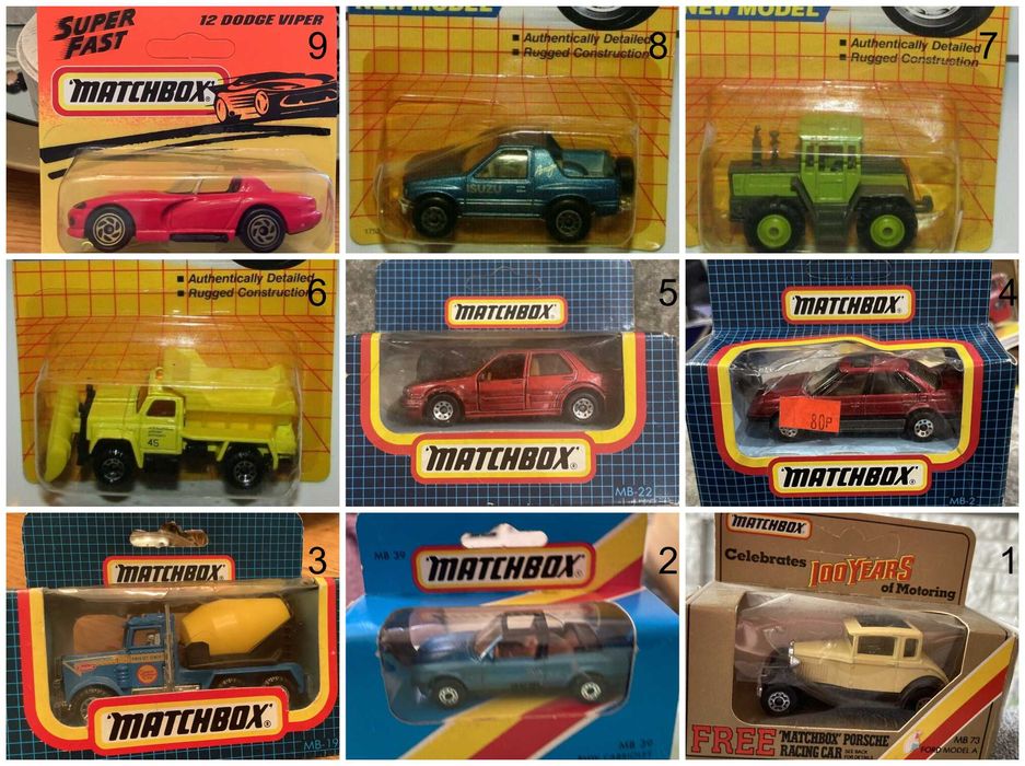 Метални колички Мачбокс Matchbox от различни години в мащаб 1:64 Част1
