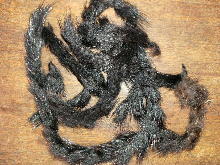 естествена НОРКА плетено яке с качулка - М