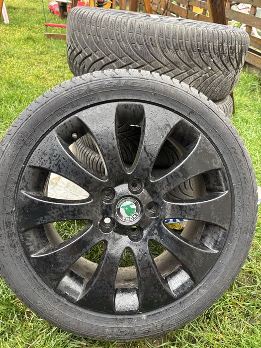 Jante cu anvelope skoda vw seat R17 5x112
