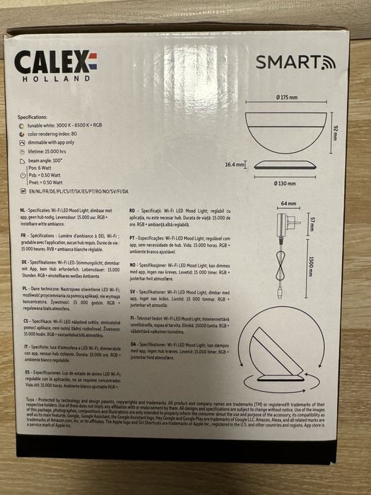 Lampa Calex Smart Moodlight RGB+CCT, WiFi, 5W, 420 lumeni