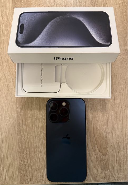 iPhone 15 Pro 128GB Blue Titanium – отлично състояние