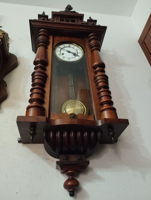 Ceas pendula de perete DRGM anii 1890-1900 cu pendul