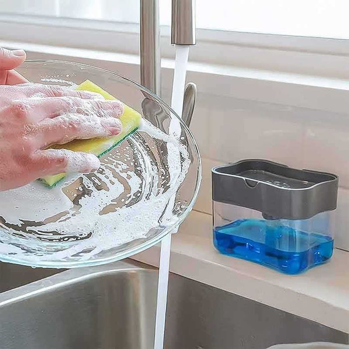 Диспенсър за препарат за чинии с гъба