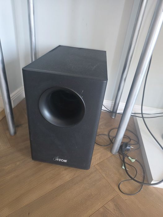 vand sistem audio receiver Yamaha + boxe 5.1 Canton + suporti boxe + cabluri