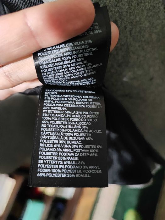 Palton Gri Lana H&M Marime 48