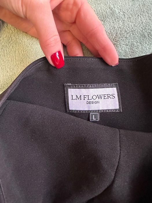 Черна рокля с панделки LM Flowers