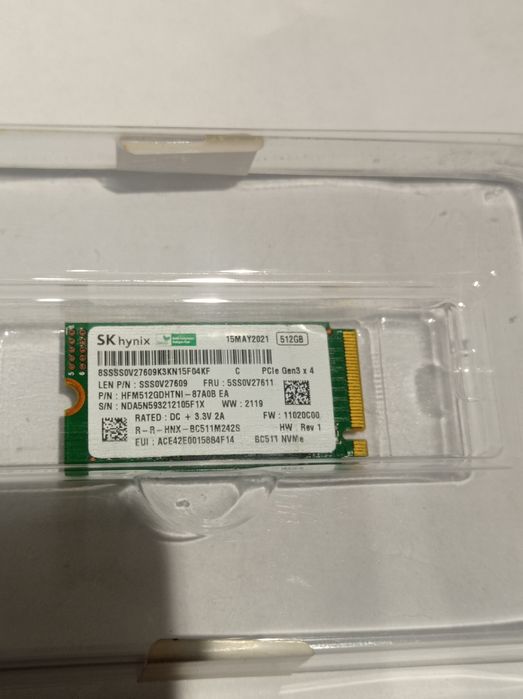 Ssd диски 2230, 2280 м2 NVMe 512-256гб