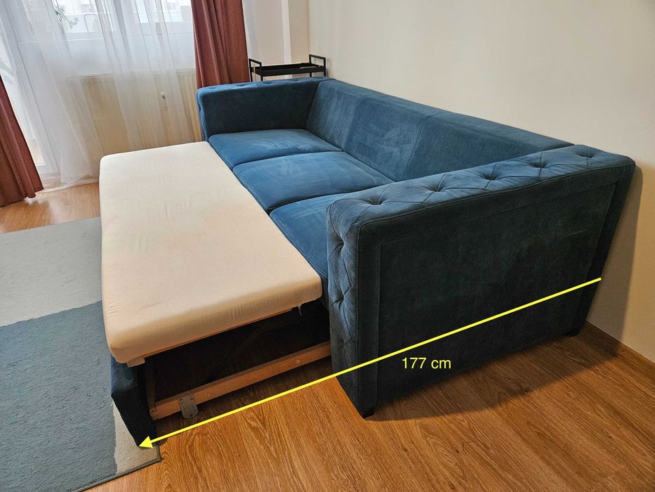 Canapea extensibila 3 locuri - turcoaz