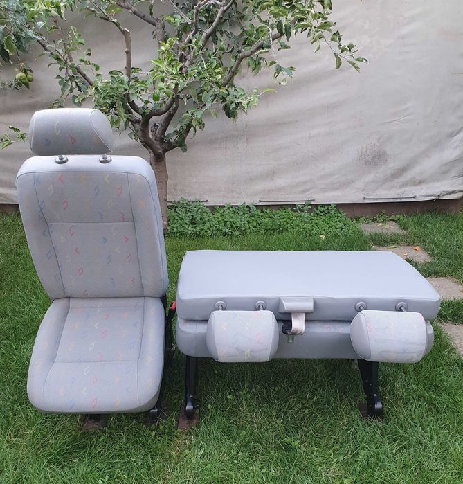 Bancheta dubla si Scaun rabatabil randul 2 mijloc Vw T6 T5 locuri Caravelle Transporter