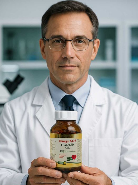 Оmega 3-6-9 Flaxseed Oil 500мг № 180 в стеклянной банке