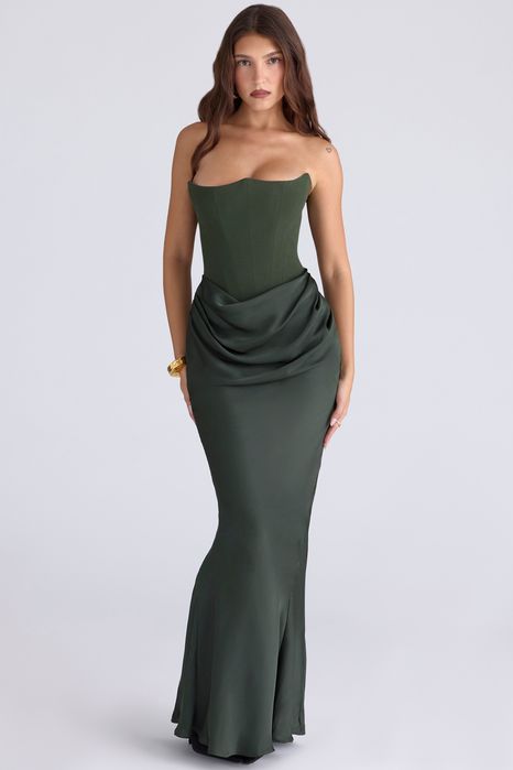 Корсетна макси рокля Emerald и в розово