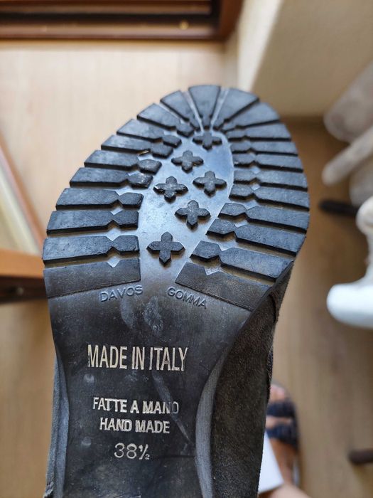 Зимни дълги велурени ботуши, размер 38,5