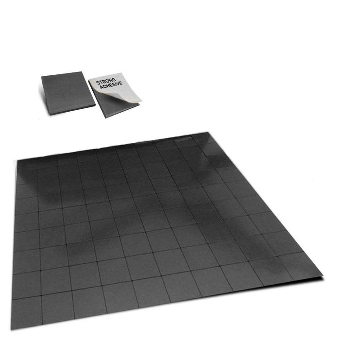 Folie magnetica cu adeziv, 4 cm x 3 cm grosime 0,4 mm, 100 buc