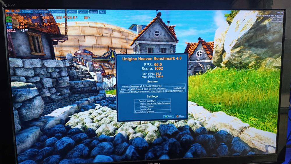 компютър за игри - Ryzen 5 2600 - GTX 1060 6GB - 16GB рам- 512 m.2 SSD