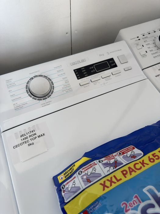 Mașină de spălat rufe verticală Cecotec Bolero DressCode Top Max 80 Inverter A, factura si garantie 12 luni