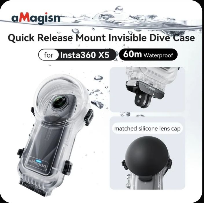 Dive case insta360 x5 аквабокс новый в пленке
