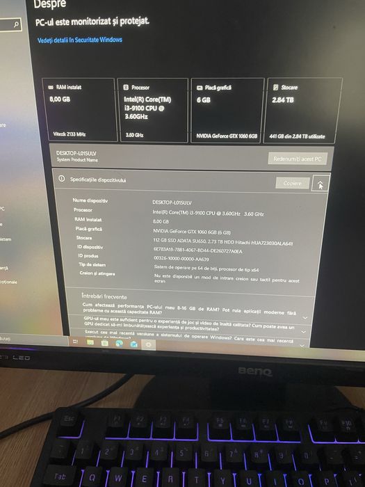 Pc Gaming\ i3-9100 +gtx1060 6GB+ssd +hdd