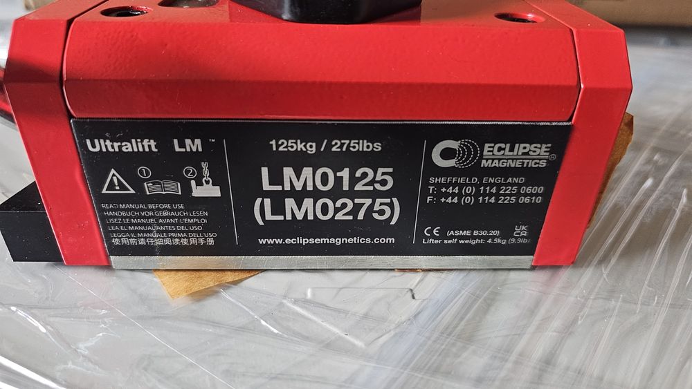 Eclipse Ultralift LM0125 е мощен магнитен повдигач магнит 125кг