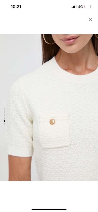 Elisabetta Franchi топ плетиво с джобчета двтайли и лого