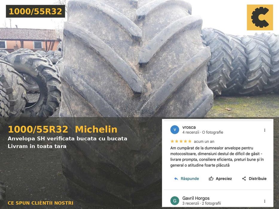 Cauciucuri 1000/55R32 Michelin Anvelope Combina SH REDUCERE TVA