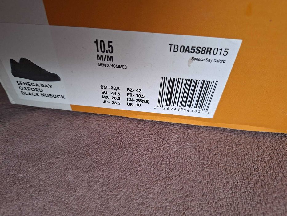 Pantofi sport piele Timberland 44,5 negru nou