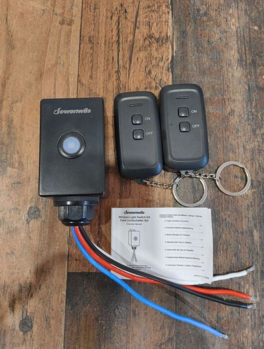 Kit Întrerupător Wireless Exterior Dewenwils IP65, 3000W + 2 Telecomen
