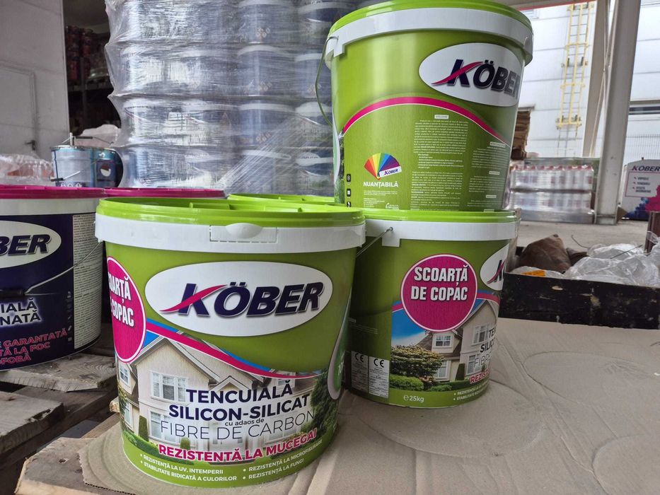 Tencuieli decorative cu silicon, Kauciuc, Fibre de Carbon -25 kg