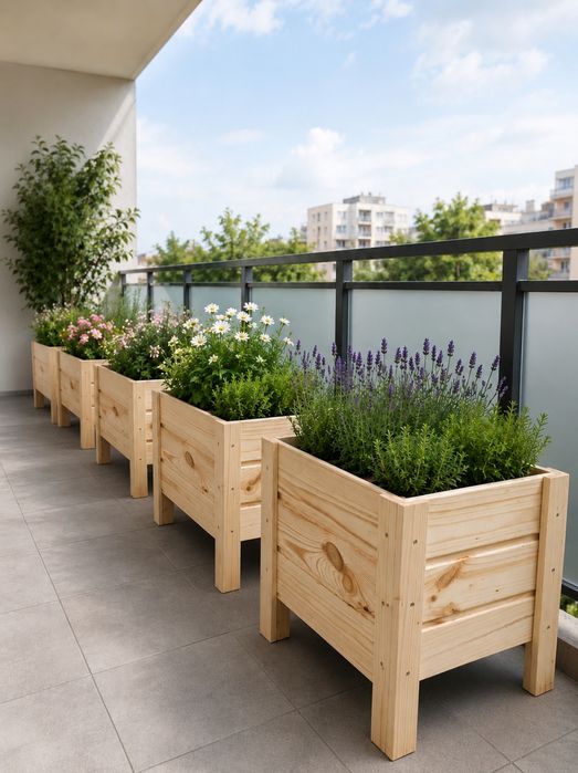 Jardiniere din lemn