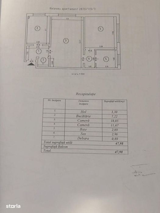 Apartament 2 camere Tatarasi - Ciurchi