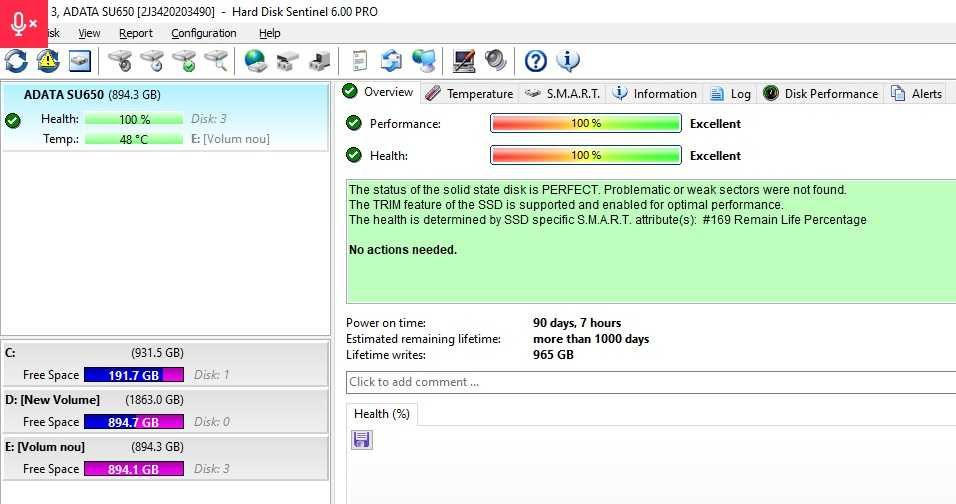 Solid-State Drive (SSD) ADATA SU650 960GB SATA III 2.5"