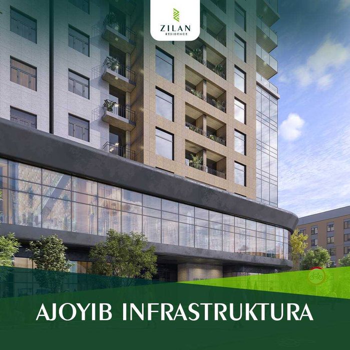 ЖК "Zilan Residence". 3-комнатная, 95.2 м², Махтумкули, Texno park