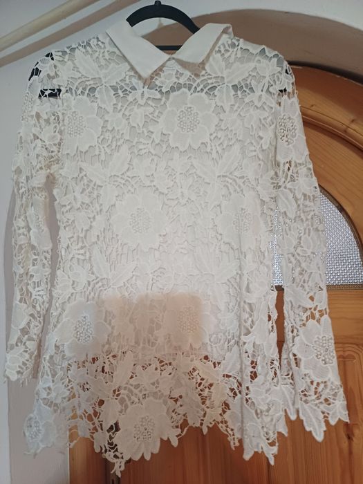 Bluza alba dantela