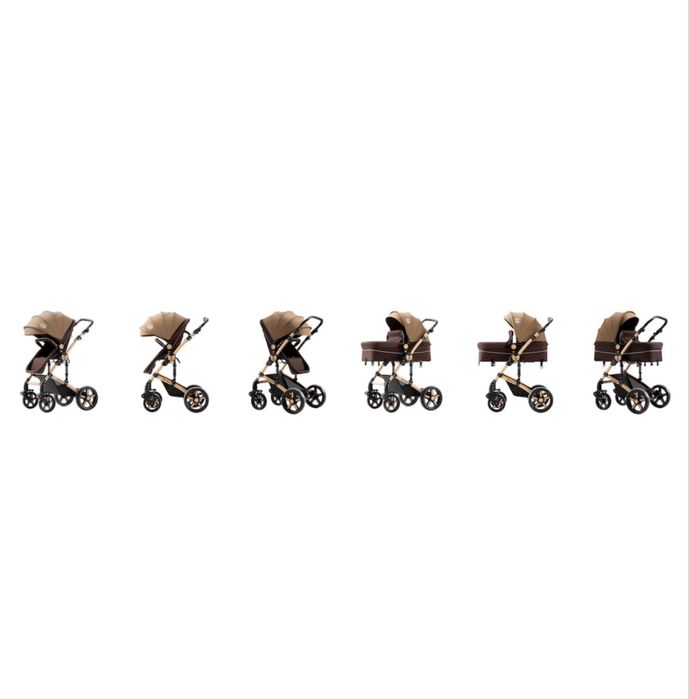 Carucior 2 in 1 pliabil cu suspensie