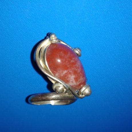 Эксклюзивное серебряное кольцо с СЕРДОЛИК ом