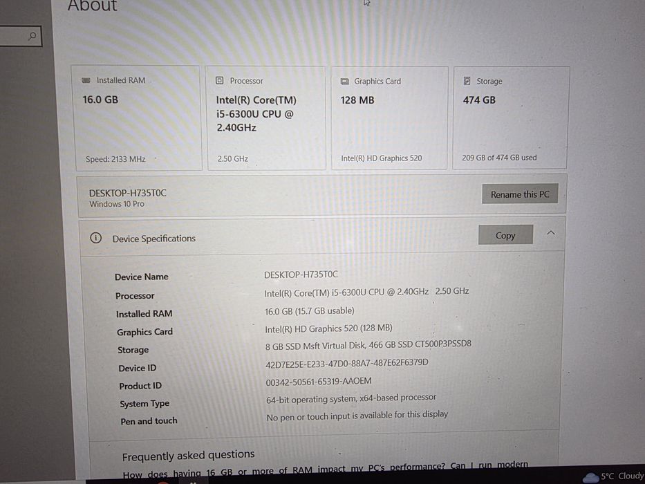 Laptop Dell e7470  i5-6300u 16gb ram ssd 512 + soft ISTA BMW