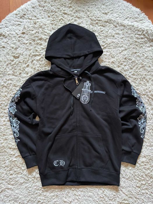Hanorac Chrome Hearts Pink Dagger -- Negru, Nou, cu eticheta
