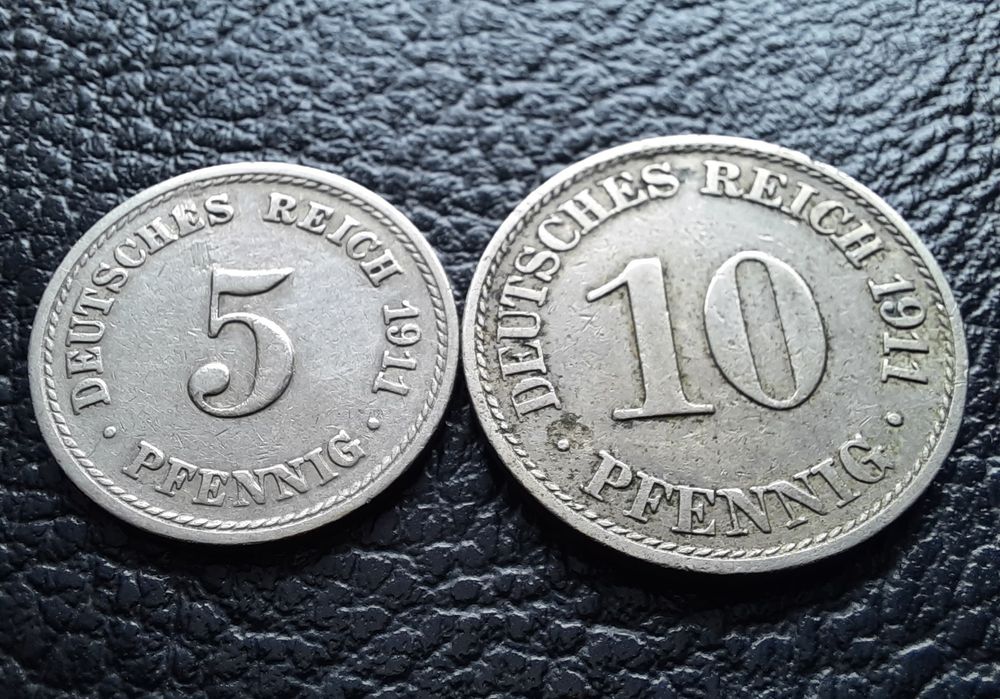 Стара монета/и 5 и 10 пфенига 1911 г. букви А - Германия- перфектни !
