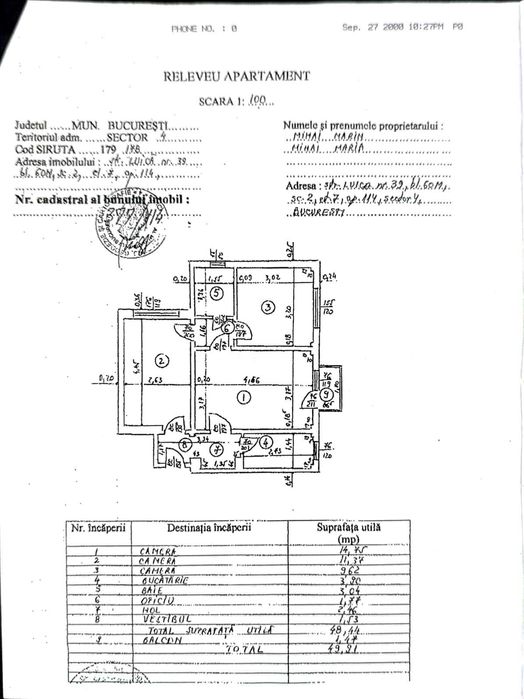 Apartament 3 camere semidecomandat, zona Luica, proprietar