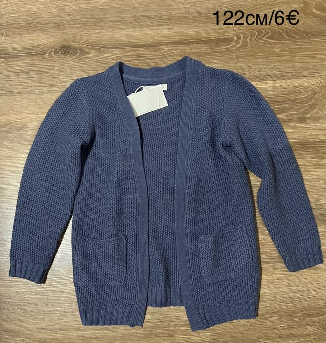 Дрехи за момиче комплекти, клинове, дънки, рокли, яке 122 см и 128 см