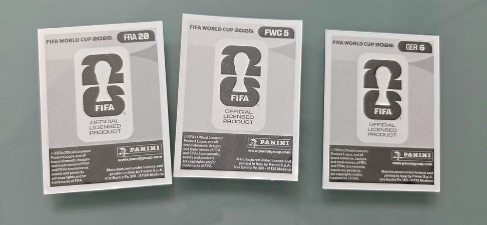 Kylian Mbappé + Rudiger + Official Trionda Soccer Ball Panini FIFA World Cup 2026 стикери – нови, mint