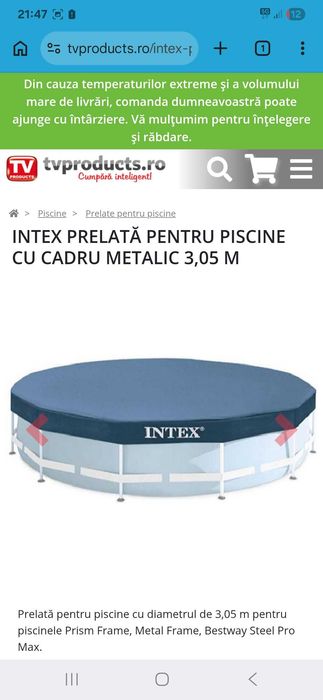 Piscina intex D305x76cm