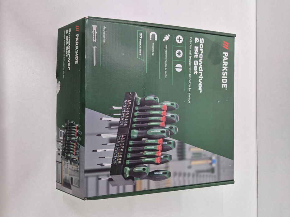 Set 37 Piese Surubelnite Parkside, ergonomice, cu varf magnetic