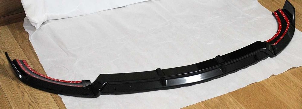 Преден лип спойлер за Mercedes E-Class W213 (2016–2020), черен гланц