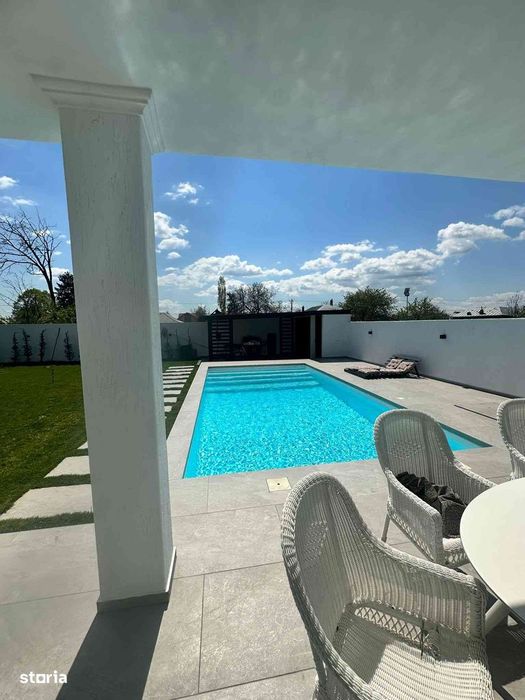 Casa 2025 Premium cu PISCINĂ |NZEB|Panouri+baterii Mobilată complet