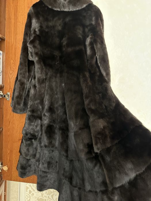 Норковая шуба Черный бриллиант