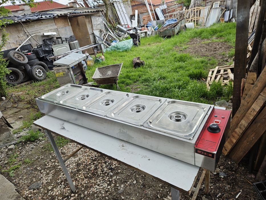 Топла Витрина Бен-мари на водна баня за  скара,Готвени ястия ,пържени продукти картофки и други продукти